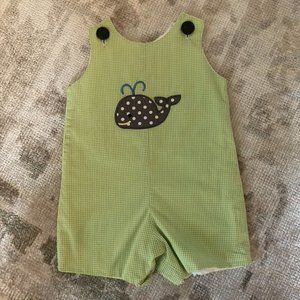 Vintage Green Baby Boys Overall One Piece Jumper